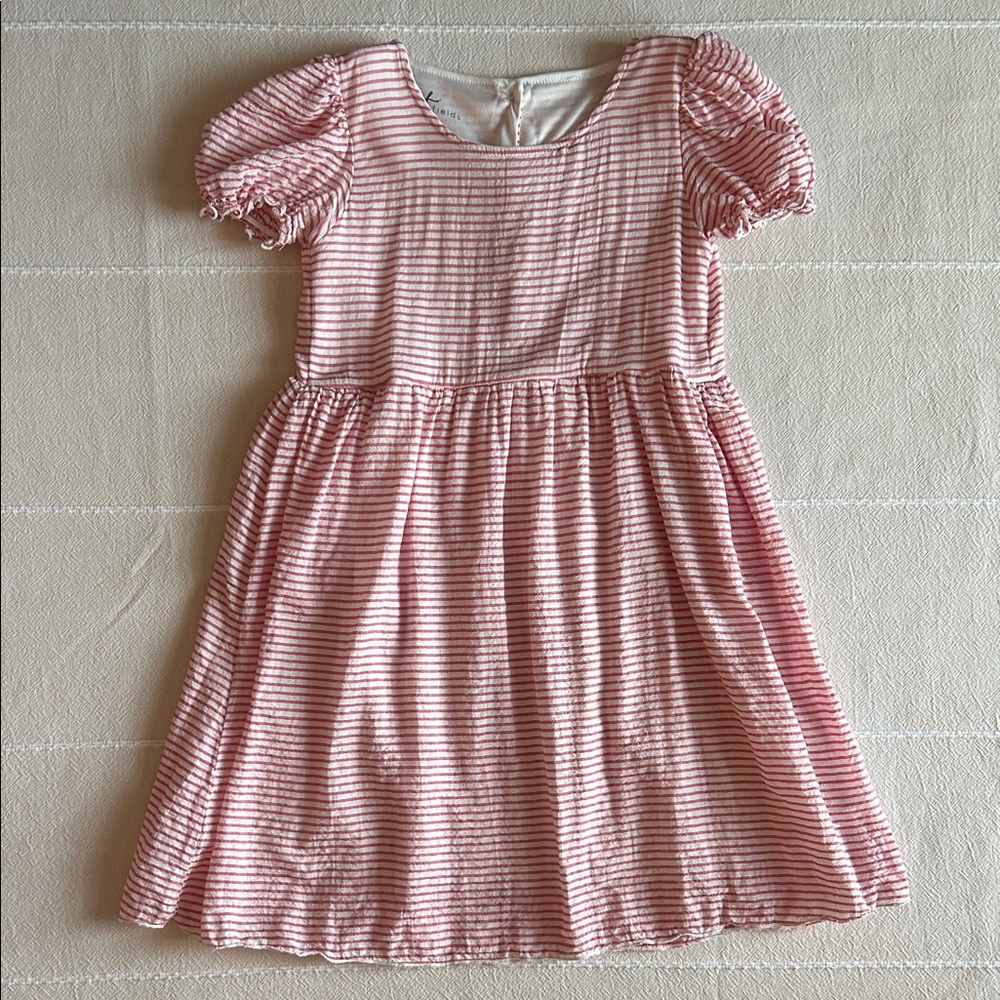 Navy Fields Pink and White Striped Casual Dress